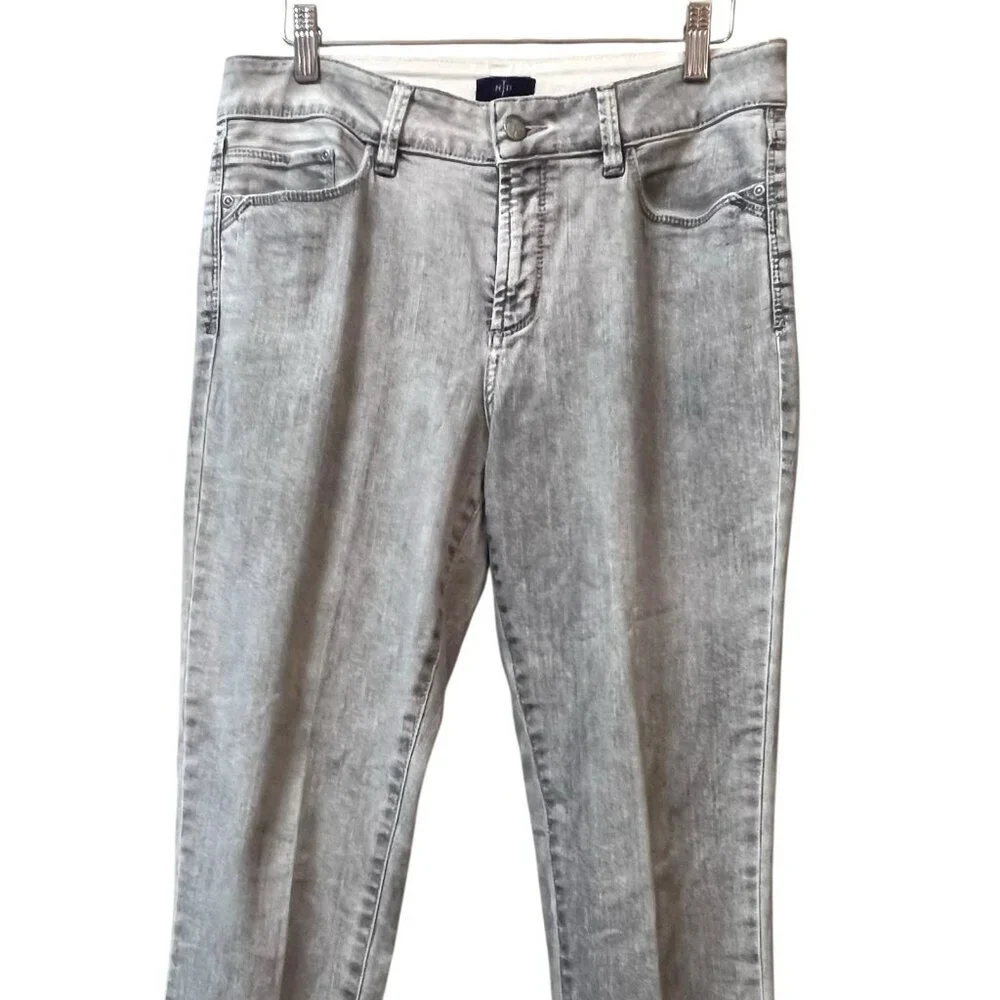 NYDJ‎ Women's Ankle Jeans Gray Wash Denim Lift Tuck Technology Slim Leg Size 8 - Picture 3 of 13